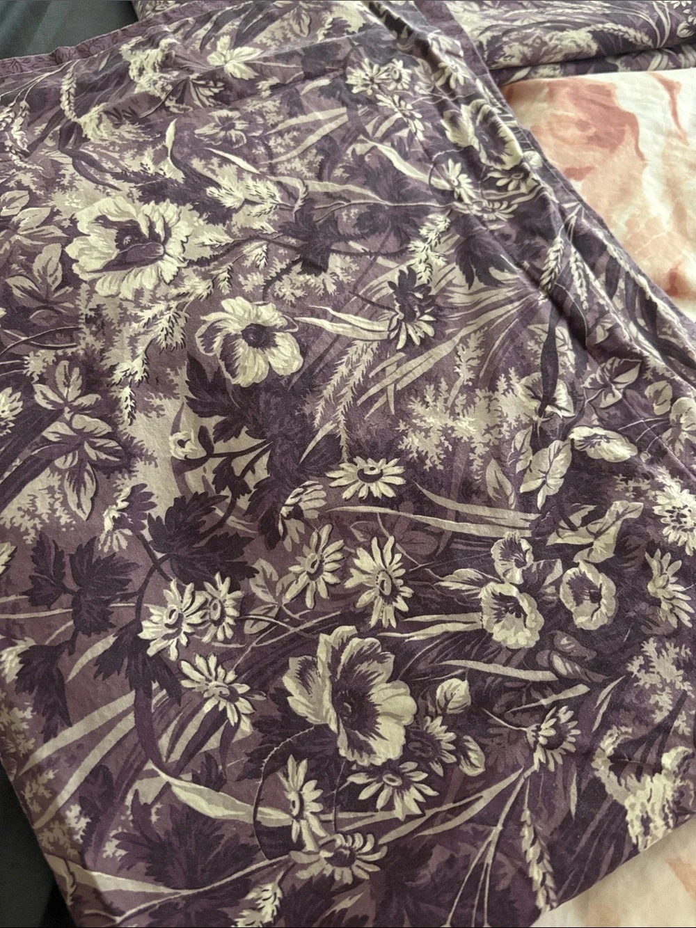 🍓 Martha Stewart purple floral F/Q duvet set